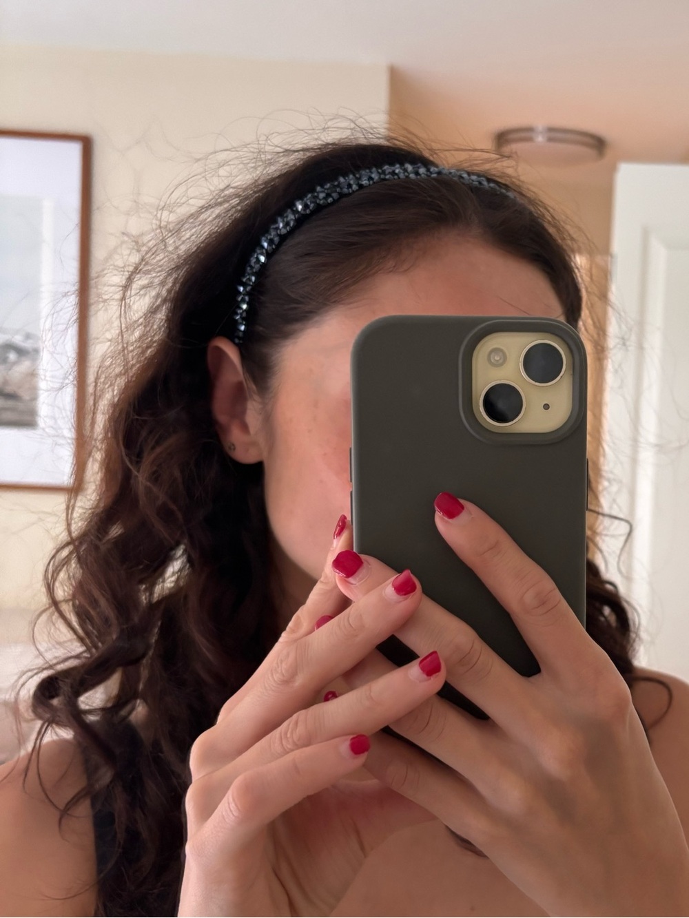 Braided and Beaded Headband Set - Navy & Rust